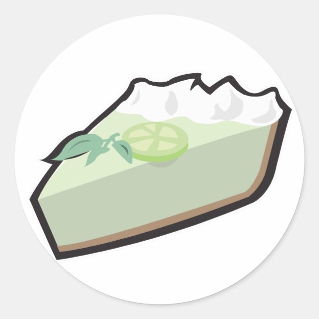 Adesivo Redondo tarte do limão chave (Frente)