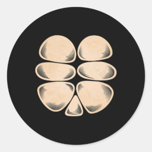 Adesivo Redondo Tartle Belly Figurume Fofo Tortoise Figurume Anima