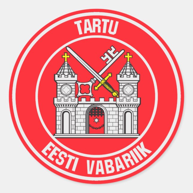 Adesivo Redondo Tartu Round Emblem (Frente)