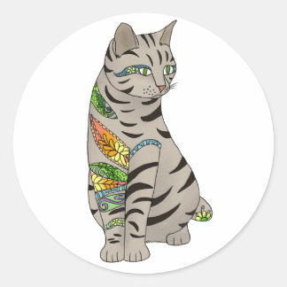 Adesivo Redondo Tattookatze