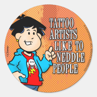 Adesivo Redondo Tatuador