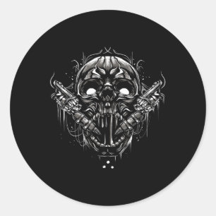 Adesivo Redondo Tatuador Artístico Tatuando Tatuagem De Pele Tatua