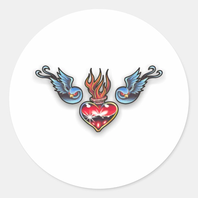 Adesivo Redondo Tatuagem (Frente)