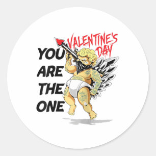 Adesivo Redondo Tatuagem Cupid Love, Namorada, Casamento