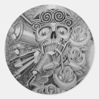 Adesivo Redondo tatuagem de amor