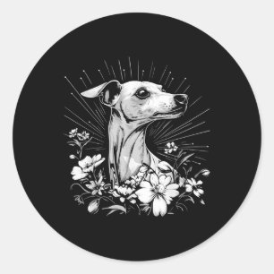 Adesivo Redondo Tatuagem do estilo retrorreflector do Cachorro