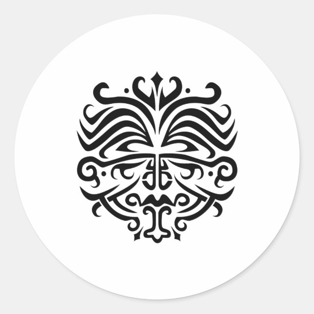 Adesivo Redondo Tatuagem Face (Frente)