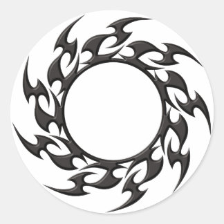 Adesivo Redondo Tatuagem no Círculo Tribal