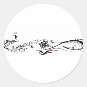 Adesivo Redondo Tatuagem Tribal