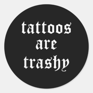 Adesivo Redondo Tatuagens São Tatuagem De Piada De Sarcasmo Trasei