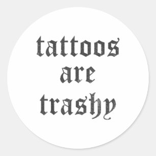 Adesivo Redondo Tatuagens São Vintage Trashy _1