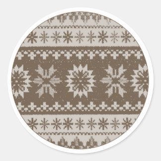 Adesivo Redondo Taupe Sweater Stickers