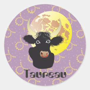 Adesivo Redondo Taureau 21 avril 20 Autocollants Mai au