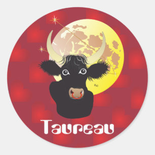 Adesivo Redondo Taureau 21 avril 20 Autocollants Mai au