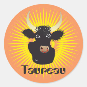 Adesivo Redondo Taureau 21 avril 20 Autocollants Mai au