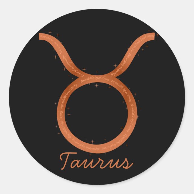 Adesivo Redondo Taurus Sticker (Frente)