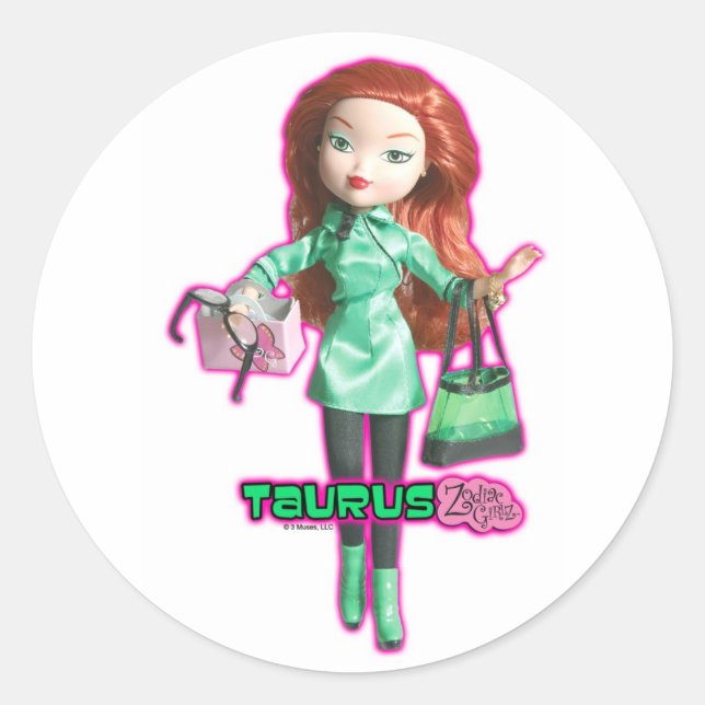 Adesivo Redondo Taurus Stickers (Frente)