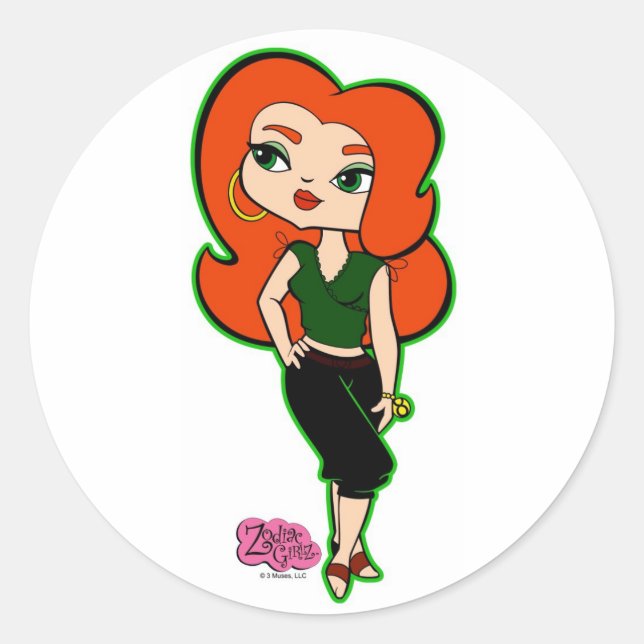 Adesivo Redondo Taurus Stickers (Frente)