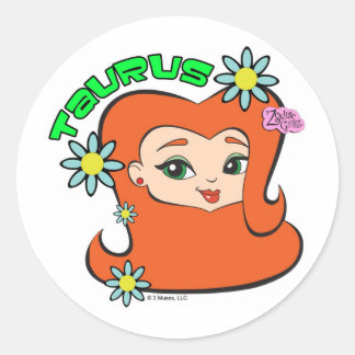Adesivo Redondo Taurus Stickers