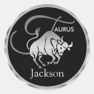 Adesivo Redondo Taurus ♉ the Bull - Zodiac Horoscope