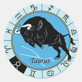 Adesivo Redondo taurus zodiac
