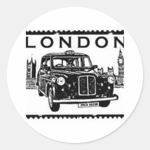 Adesivo Redondo Táxi de Londres