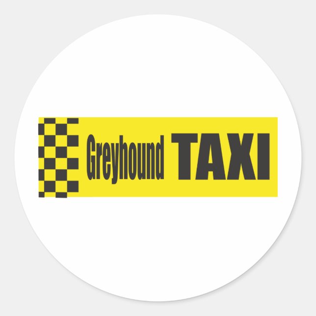Adesivo Redondo Taxi Greyhound (Frente)