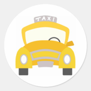Adesivo Redondo Taxi Impressão