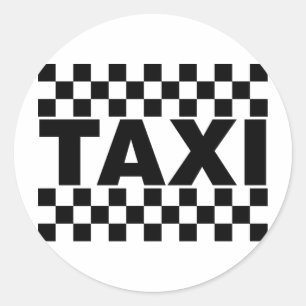 Adesivo Redondo Taxi ~ Taxi Cab ~ Carro Para Aluguer