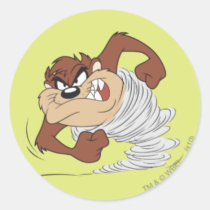 Adesivo Redondo TAZ™ girando rapidamente