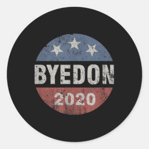 Adesivo Redondo Tchau Don 2020 Byedon Button Engraçado Joe Biden A