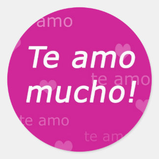 Adesivo Redondo Te Amo Sticker