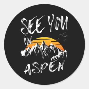 Adesivo Redondo Te Vejo No Aspen Usa Vacinação Esqui Andando 1