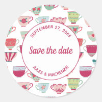 Tea Cups Moderno Vintage Salvar Data
