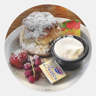 Adesivo Redondo Tea e Scones Sticker