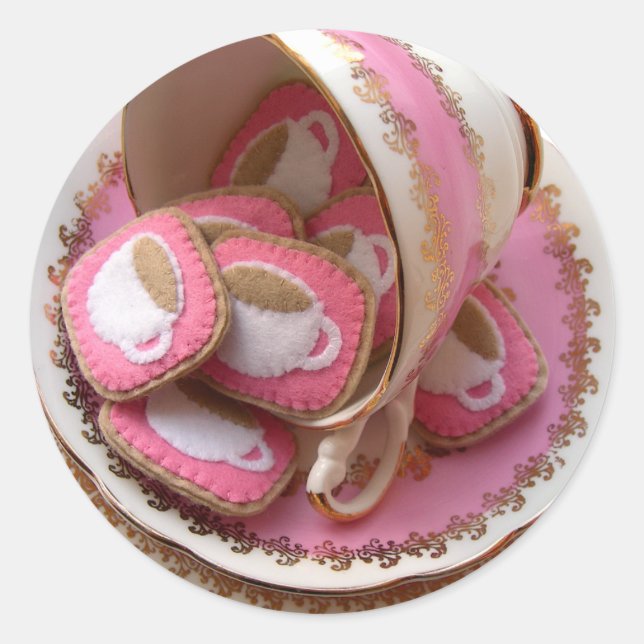 Adesivo Redondo Tea Party! (Frente)