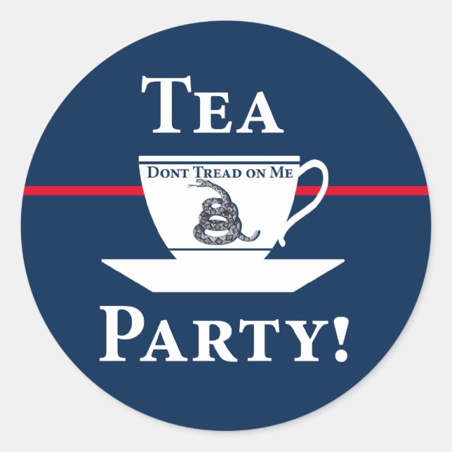 Adesivo Redondo Tea Party! (Frente)