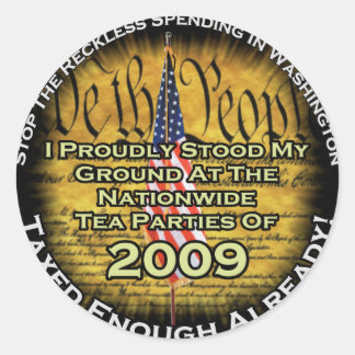 Adesivo Redondo Tea party 2009