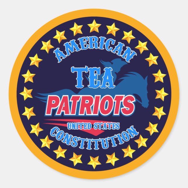 Adesivo Redondo Tea Patriots (Frente)