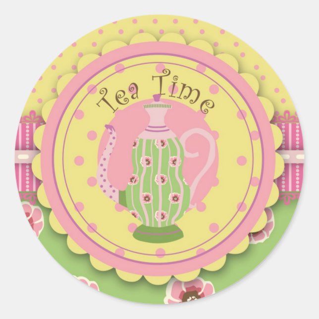 Adesivo Redondo Tea Service Sticker (Frente)