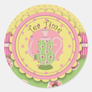 Adesivo Redondo Tea Service Sticker