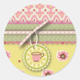 Adesivo Redondo Tea Service Sticker II