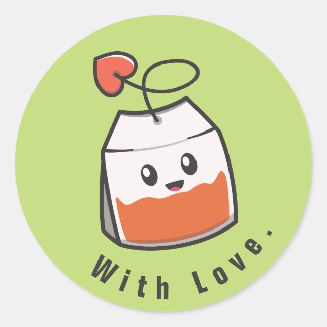 Adesivo Redondo Teabag Verde (Frente)