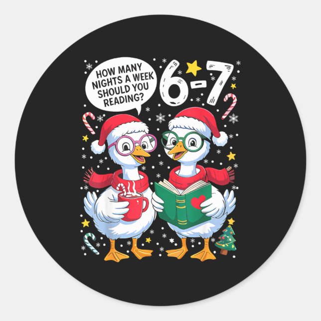 Adesivo Redondo Teacher 67 How Many Nights A Week Should You Be Re (Frente)