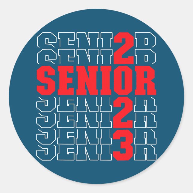 Adesivo Redondo Teacher Graduation CLASS OF 2023  (Frente)