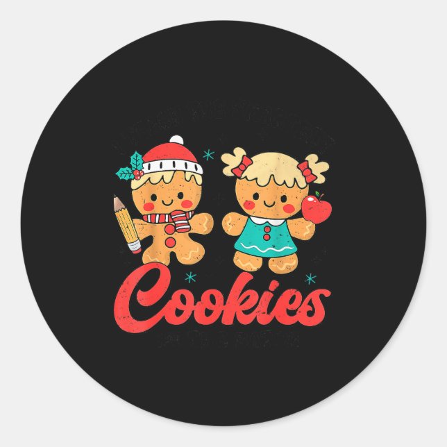 Adesivo Redondo Teacher Of Smart Cookies Cute Gingerbread Teacher  (Frente)