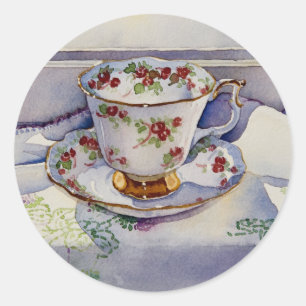 Adesivo Redondo Teacup 1799 no linho