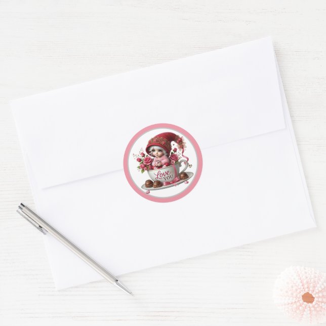 Adesivo Redondo Teacup Cutie Sticker (Envelope)