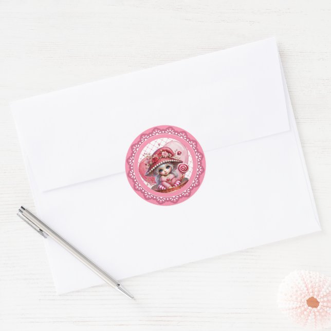 Adesivo Redondo Teacup Cuties (Envelope)