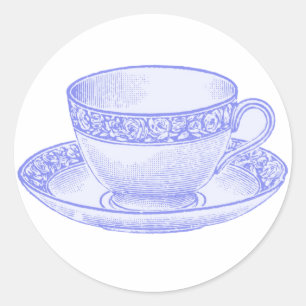Adesivo Redondo Teacup roxo